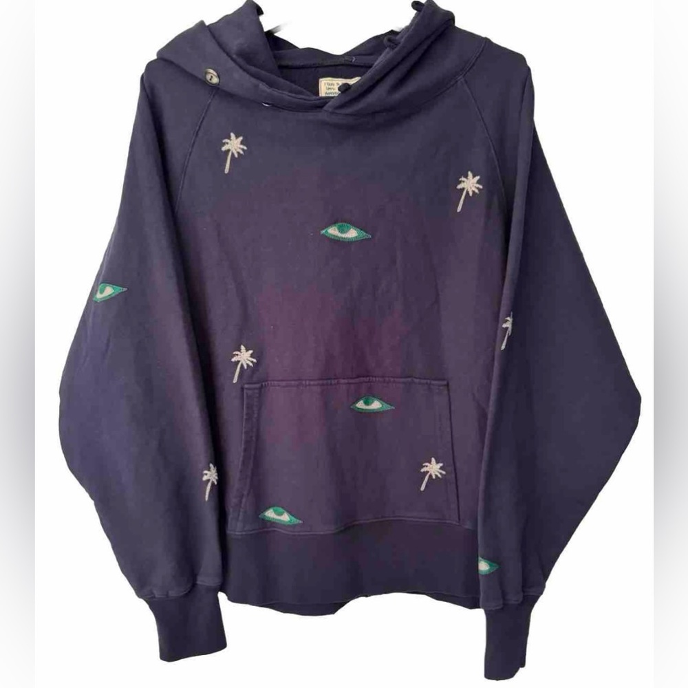 Sandrine Rose French Worker Hoodie Women’s Navy Blue Cotton Size XS - Picture 2 of 9